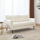 Corvo 61” Faux Leather Loveseat – White (UPH-LVST-BZSFX193WH-2) 3