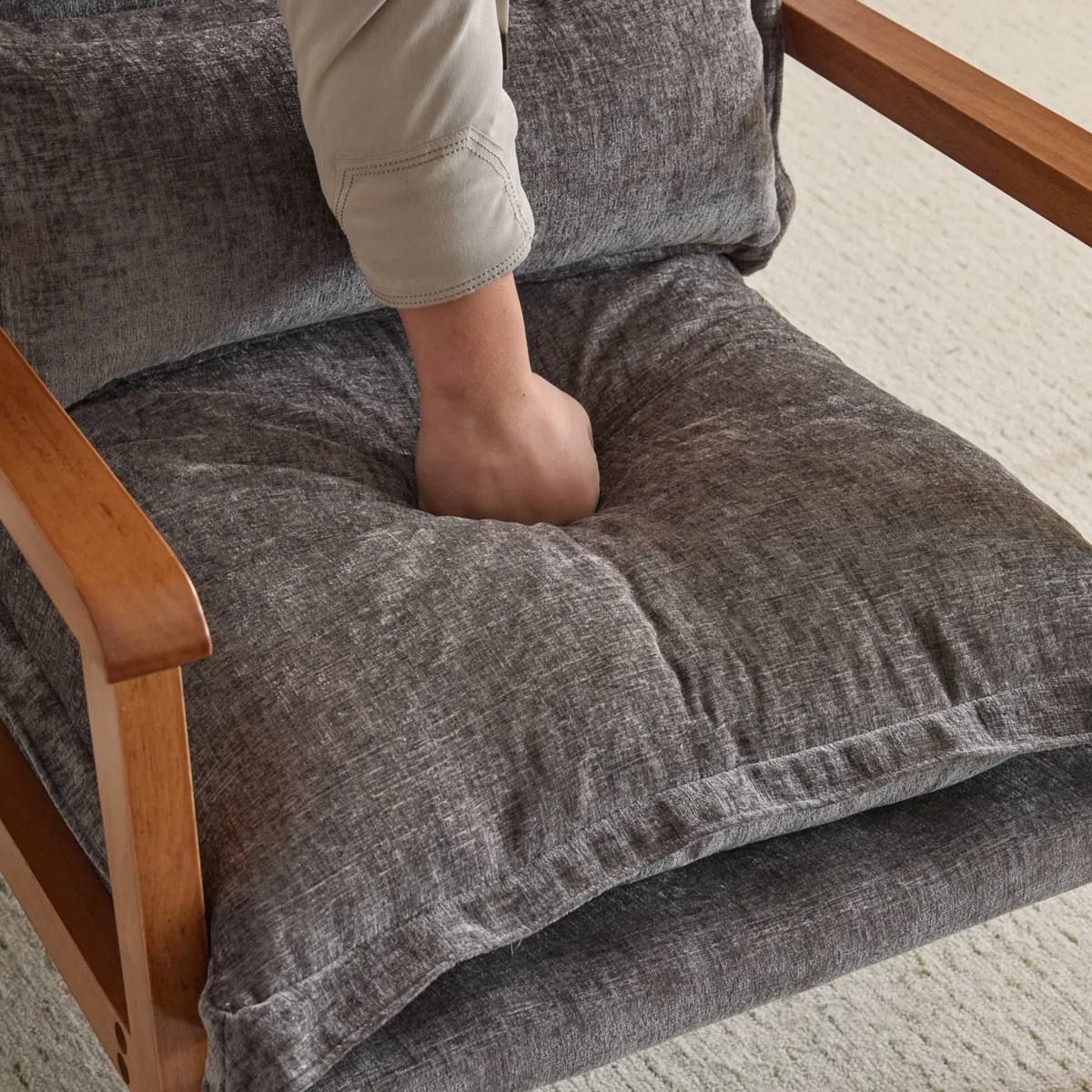 Masson Chenille Accent Chair | Grey Chenille | New in Box 6