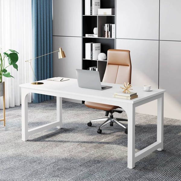 Waltman Modern White Desk | 62.99” Wide | XH-DESK0157-WF | Brand New (open box) 