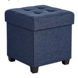  SONGMICS Storage Ottoman Foot Rest – Midnight Blue (ULSF14IN) 3