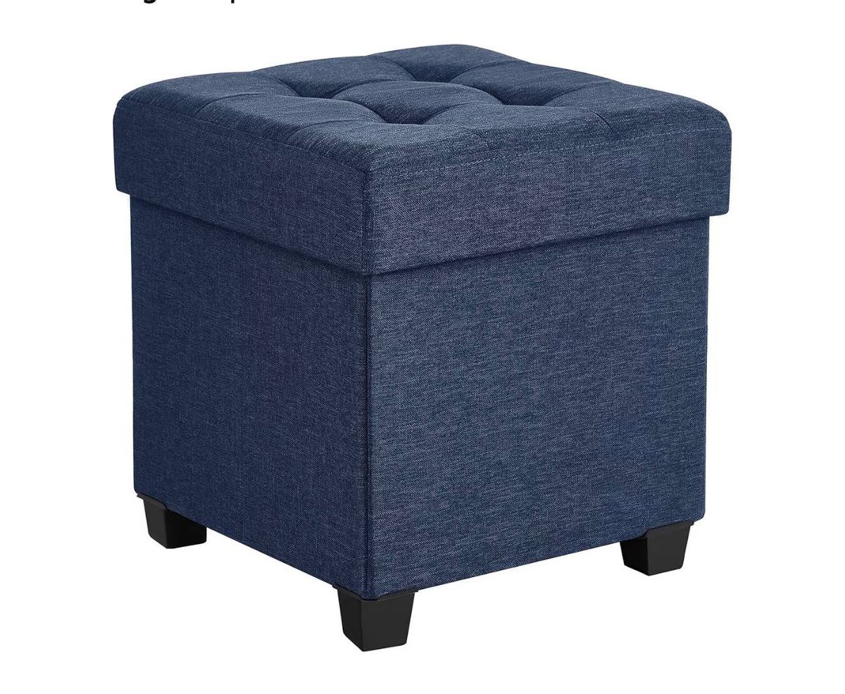  SONGMICS Storage Ottoman Foot Rest – Midnight Blue (ULSF14IN) 3