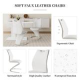 Modern Faux Leather Dining Chairs – Set of 4, White (ZE-2016-WHITE) 7