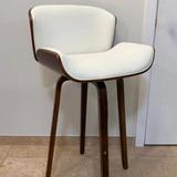 Porthos Home Oma Bar Stool – PU Leather, Walnut Wood Legs 7