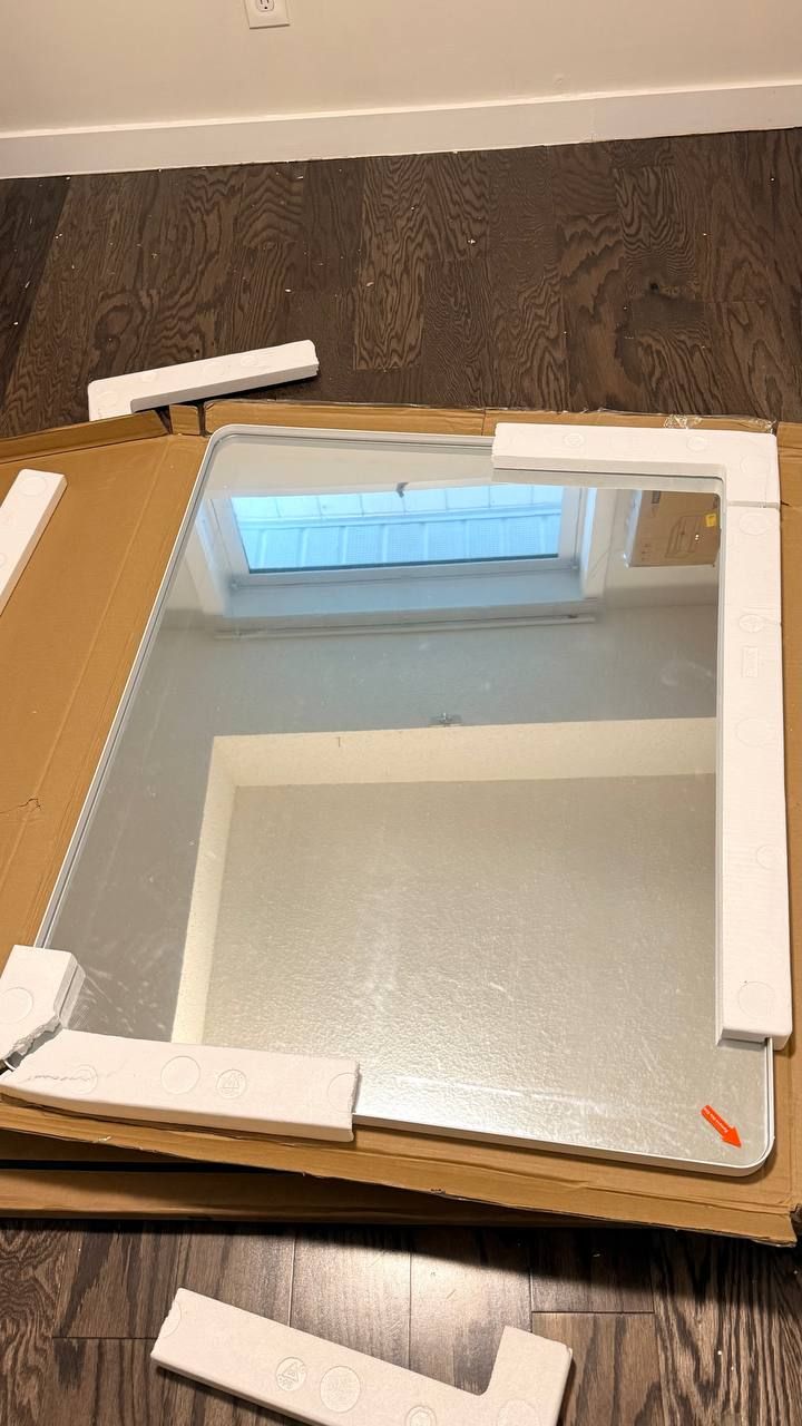 Aevar 40” × 32” Framed Wall Mirror – White 6
