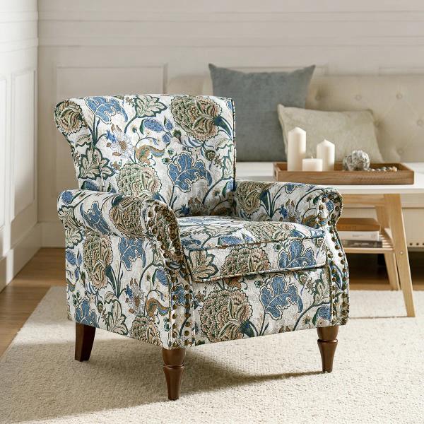 Armchair with Nailhead Trim – Green