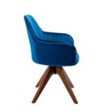Porthos Home Oana Velvet Swivel Dining | Office Chair – Blue 7