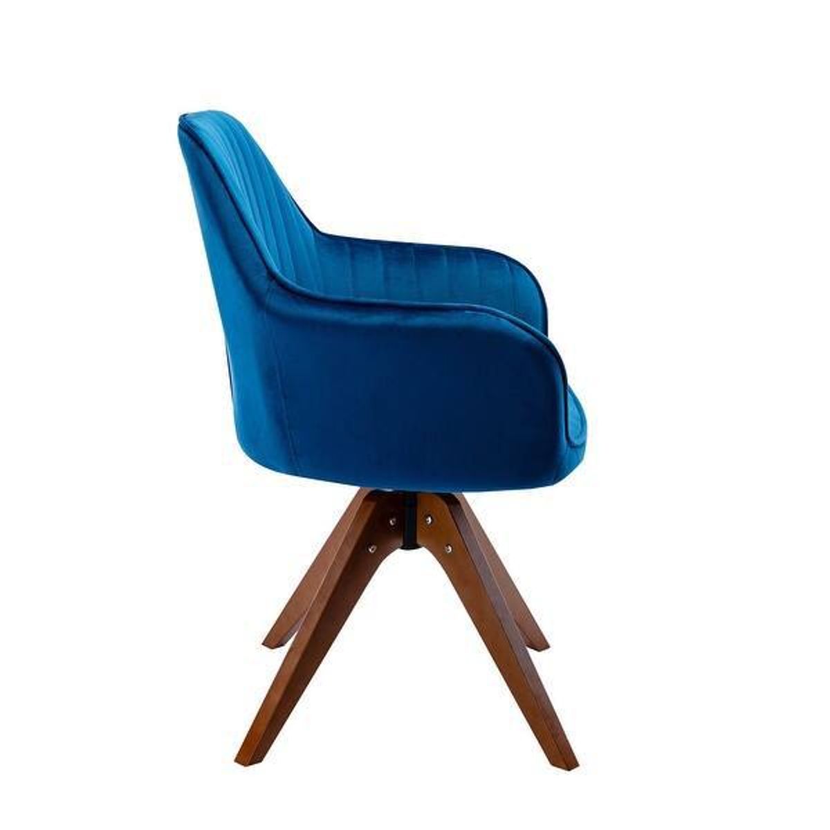 Porthos Home Oana Velvet Swivel Dining | Office Chair – Blue 7