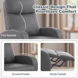 Korser Modern Leather Push-Back Recliner Chair 5