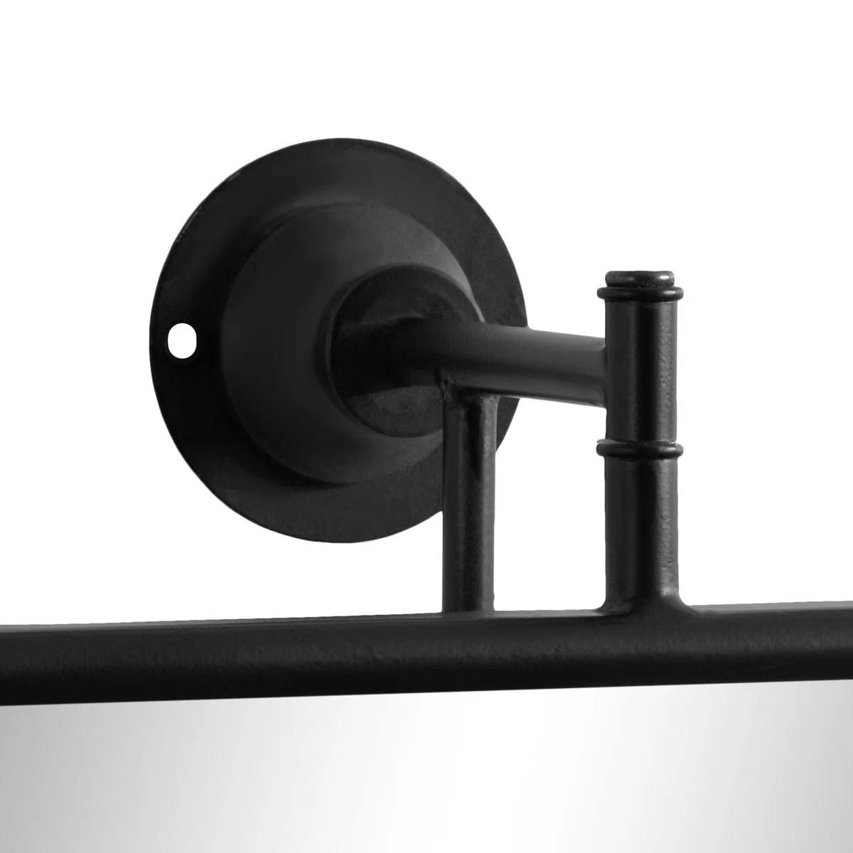 Dunnell Rectangle Pivot Bathroom Wall Mirror – Black 5