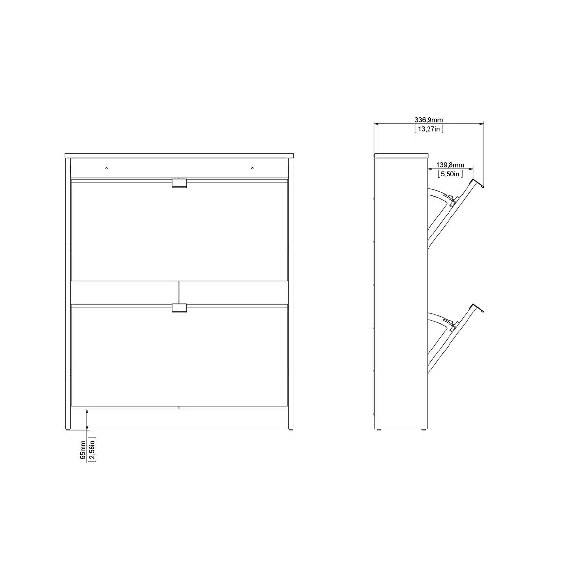 Aula 6-Pair Shoe Storage Cabinet – White 8