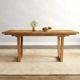 Extendable Solid Wood Dining Table – Brown | Farmhouse Style 2