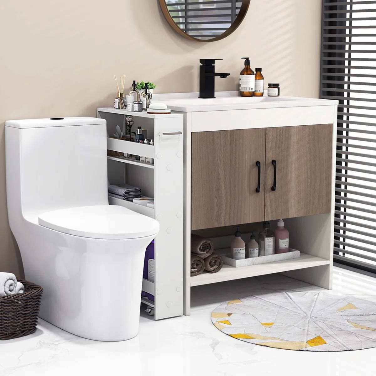 4-Tier Slim Rolling Storage Cart — White | NEW IN BOX 4