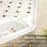 Aevar 40” × 32” Framed Wall Mirror – White 3