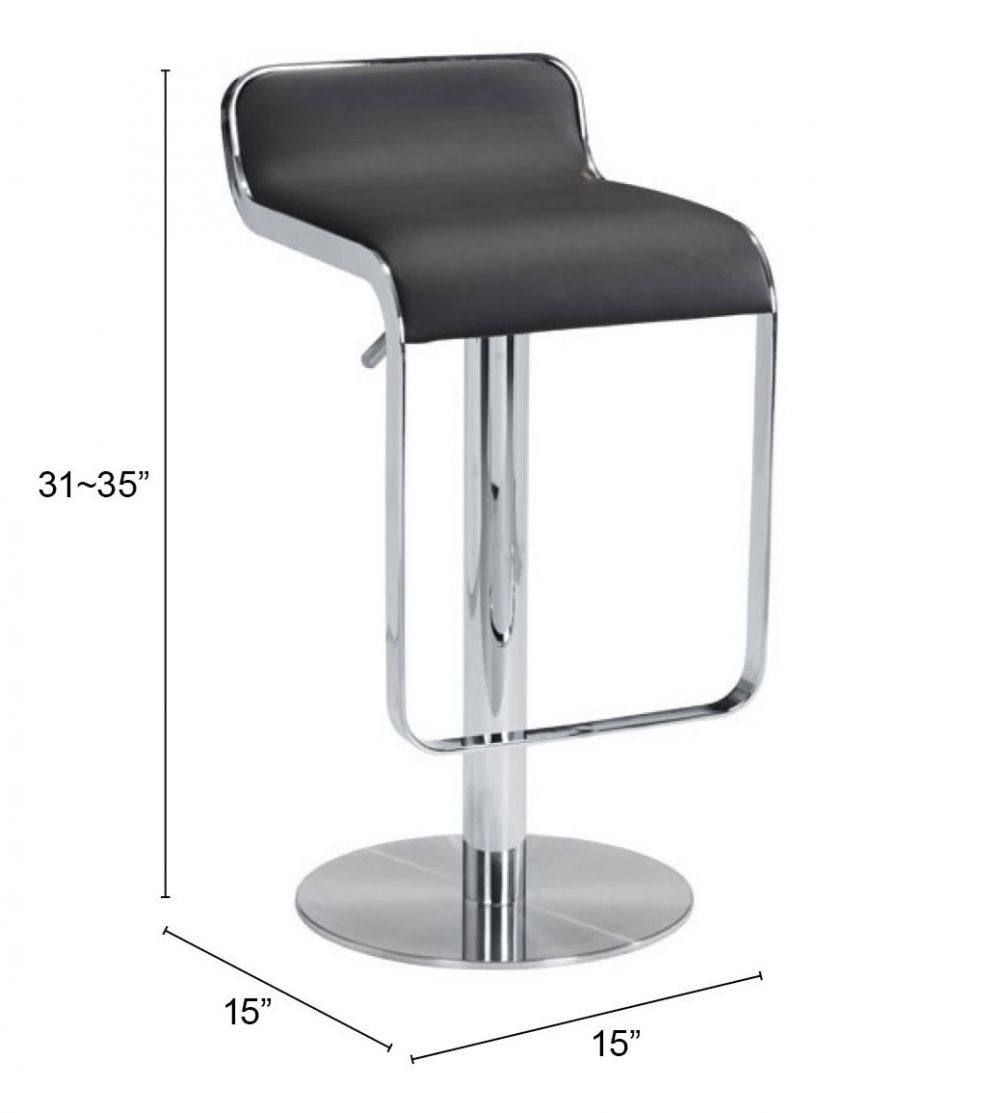 ZUO Equino Adjustable Bar Stool – Black 5