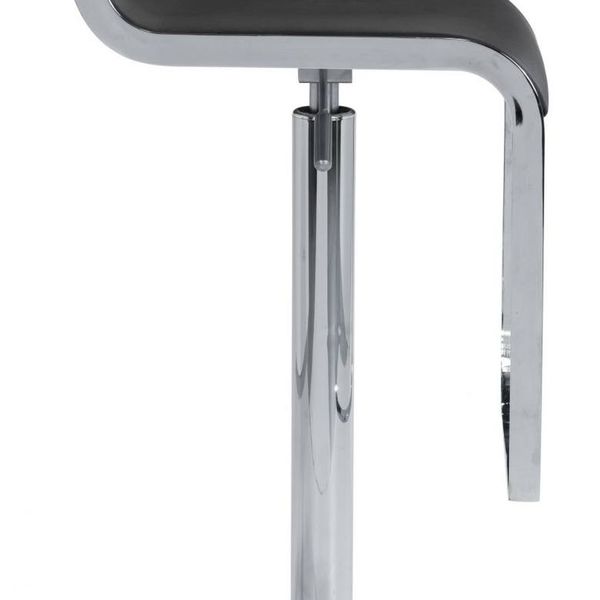 ZUO Equino Adjustable Bar Stool – Black