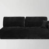 Black Corduroy Cloud Loveseat – 2-Seat Sofa – Brand New 3