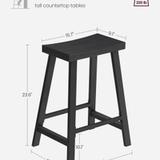 VASAGLE Bar Stools Set of 2 ULBC074B56 – Industrial Bar Chairs with Footrest NEW 3