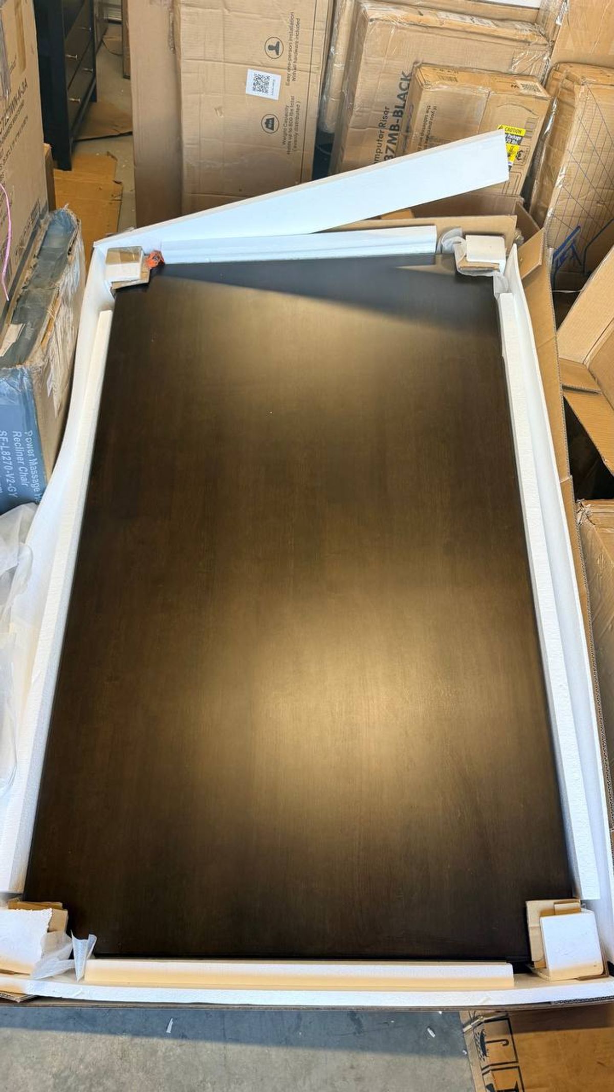 Ballarat Commercial Grade Heavy Duty Solid Wood Dining Table – Dark Brown – NEW IN BOX 12