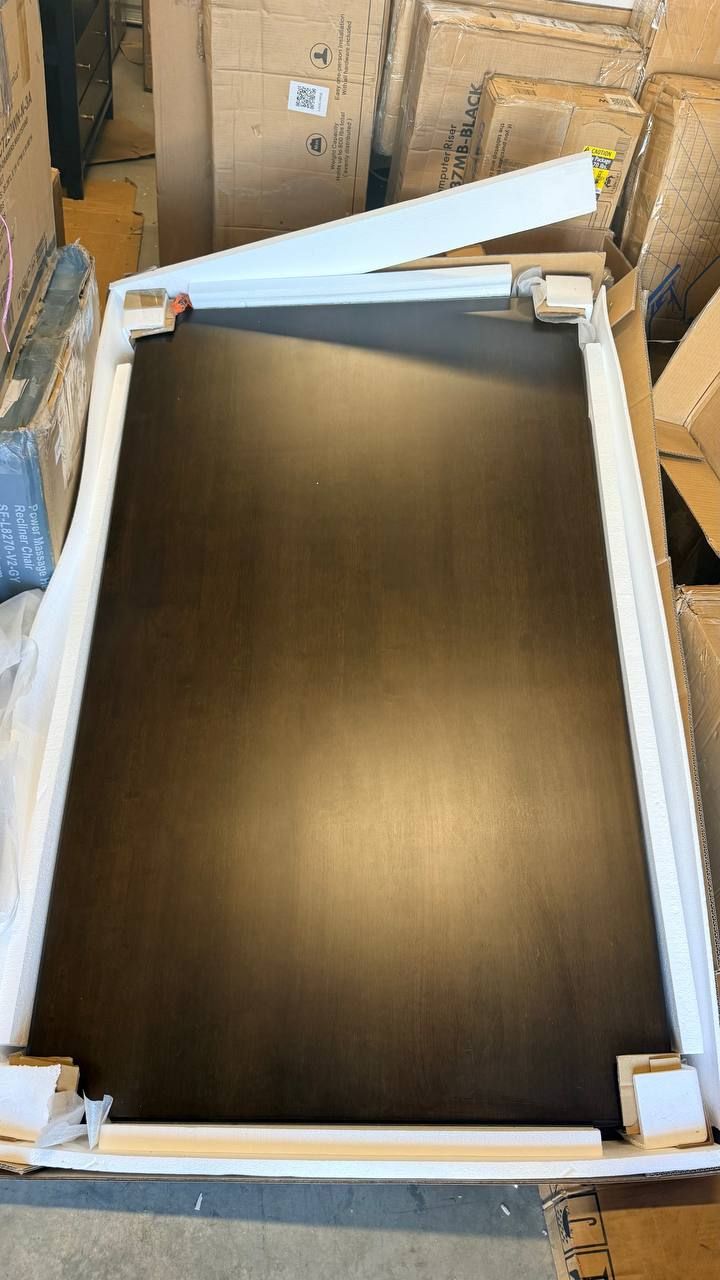 Ballarat Commercial Grade Heavy Duty Solid Wood Dining Table – Dark Brown – NEW IN BOX 12