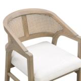 Stanley Wooden Dining Chairs Set of 2 | Cane Back | Upholstered Seat | Light Ash | Assembled 3