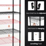 Augustine 6-Shelf Adjustable Storage Shelving Unit | Black | New in Box 6