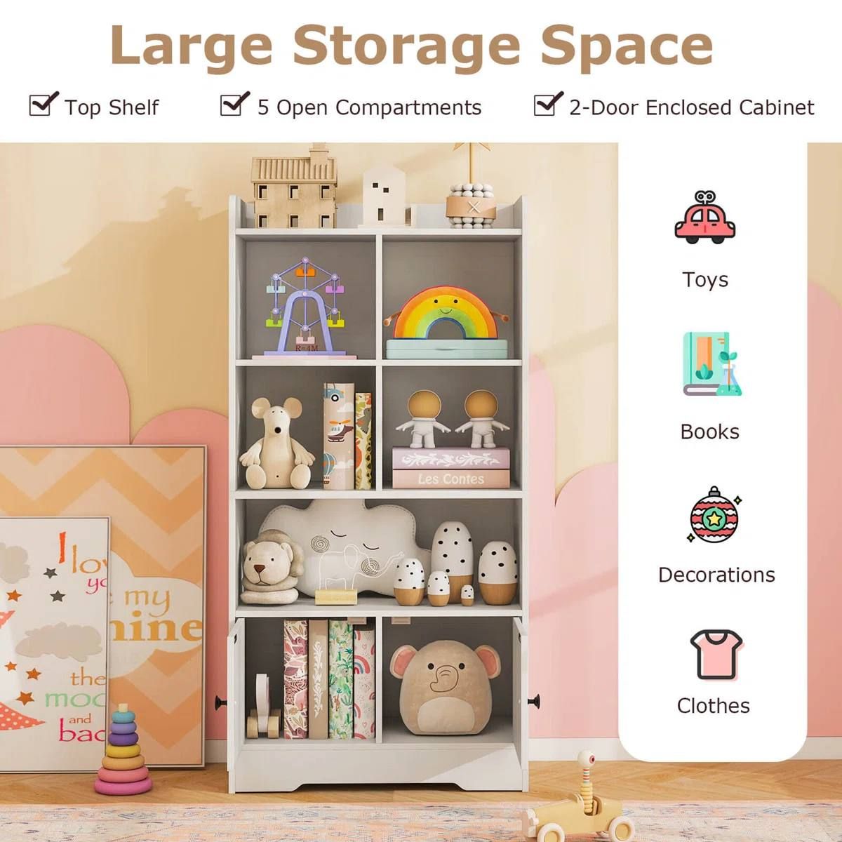 Lavonia 47.5” Cube Bookcase – White | Brand New in Box 7