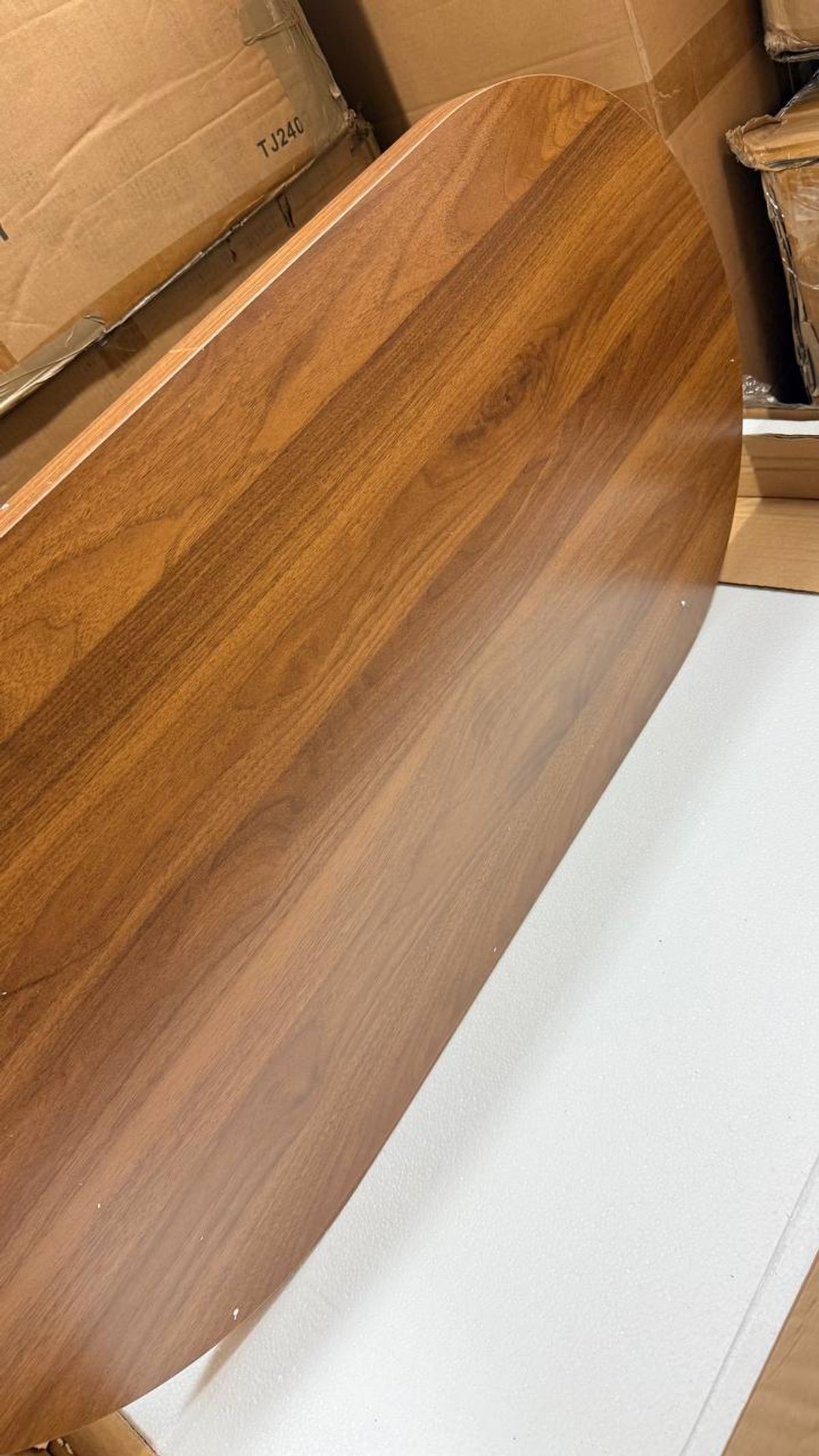 39.38” W Oval Coffee Table – Walnut | Modern Wood Look | Brand New 9