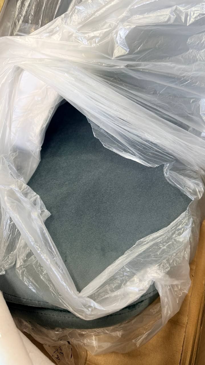 Porthos Home Tori Dining Chair | Grey Velvet | Gold Legs | TFC105 | Brand New 6