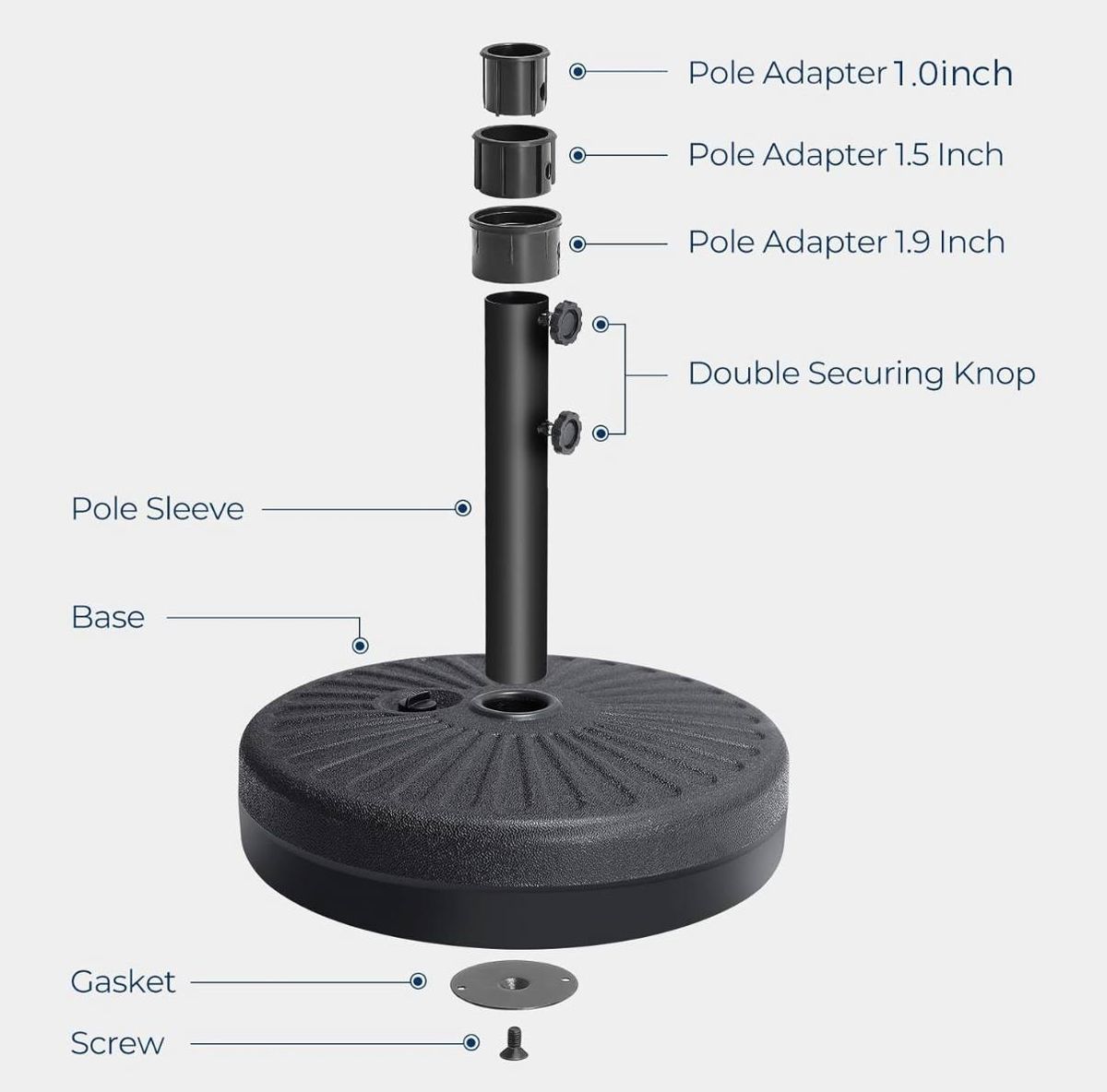 Homeshade Patio Umbrella Base H12 – New in Box 8