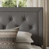 Hegg Linen Tufted Upholstered Platform Bed – Full – Light Gray 6