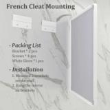 Aevar 40” × 32” Framed Wall Mirror – White 4