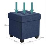  SONGMICS Storage Ottoman Foot Rest – Midnight Blue (ULSF14IN) 5