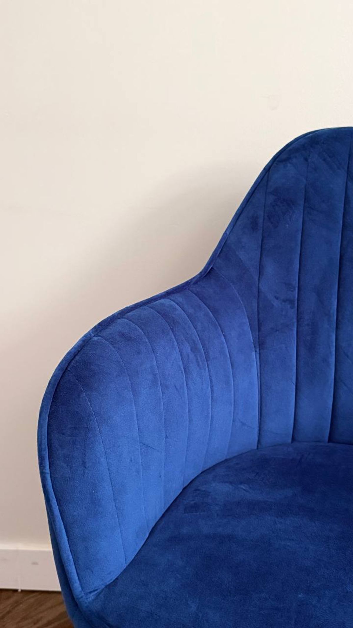 Porthos Home Oana Velvet Swivel Dining | Office Chair – Blue 4