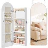 SONGMICS Wide LED Jewelry Cabinet with Arched Mirror | Brand New in Box 4