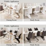 Modern Faux Leather Dining Chairs – Set of 4, White (ZE-2016-WHITE) 5
