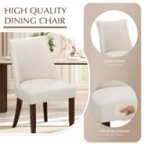  Parsons Upholstered Dining Chair | Beige | Solid Wood Side Chair | WF-C351-BE | New (open box) 4