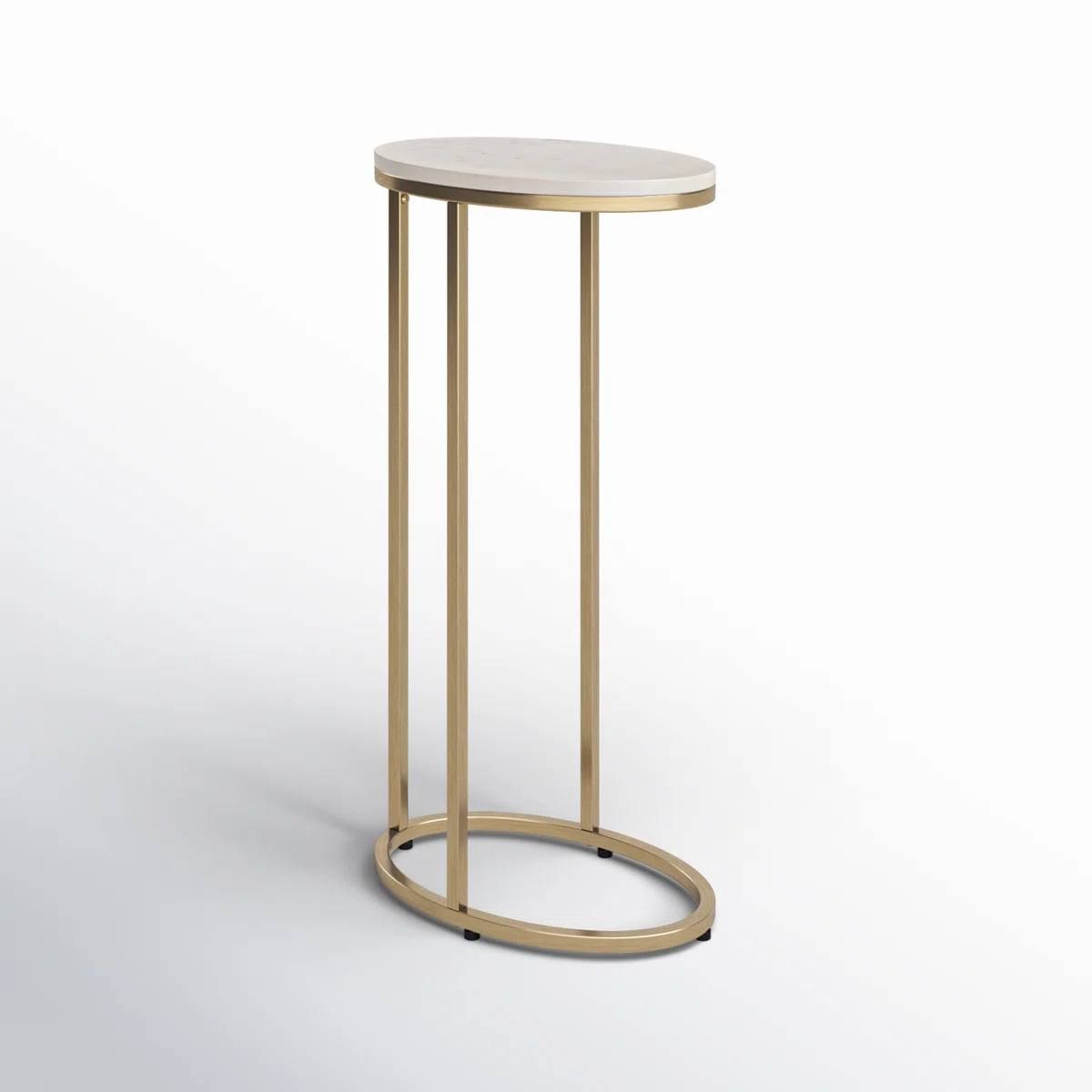Vib Modern Gold End Table – Brand New in Box  7