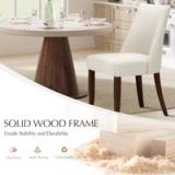  Parsons Upholstered Dining Chair | Beige | Solid Wood Side Chair | WF-C351-BE | New (open box) 7