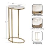 Vib Modern Gold End Table – Brand New in Box  6