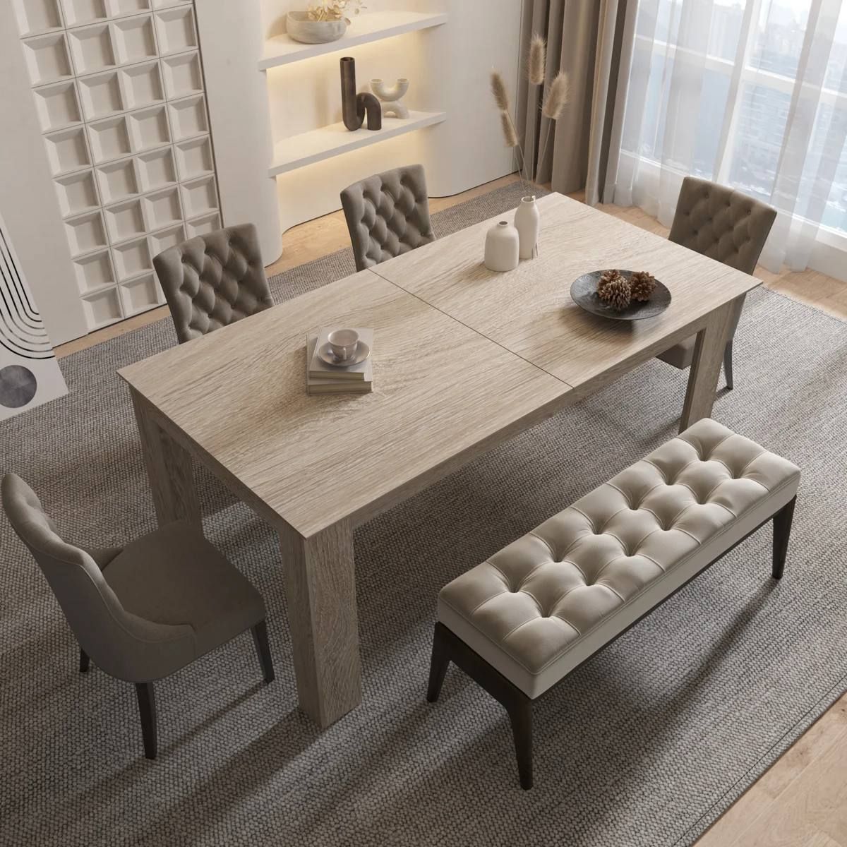 Gimora Extendable Dining Table – Light Wood (HKDM012OA) 2