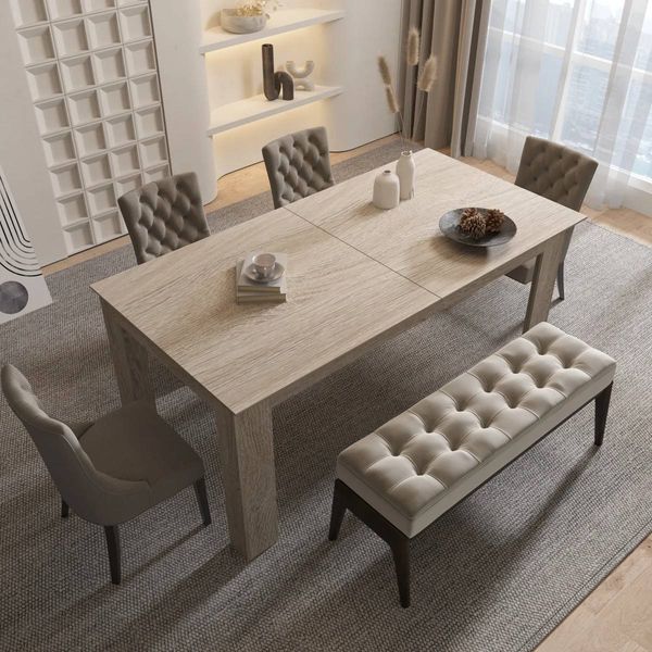 Gimora Extendable Dining Table – Light Wood (HKDM012OA)