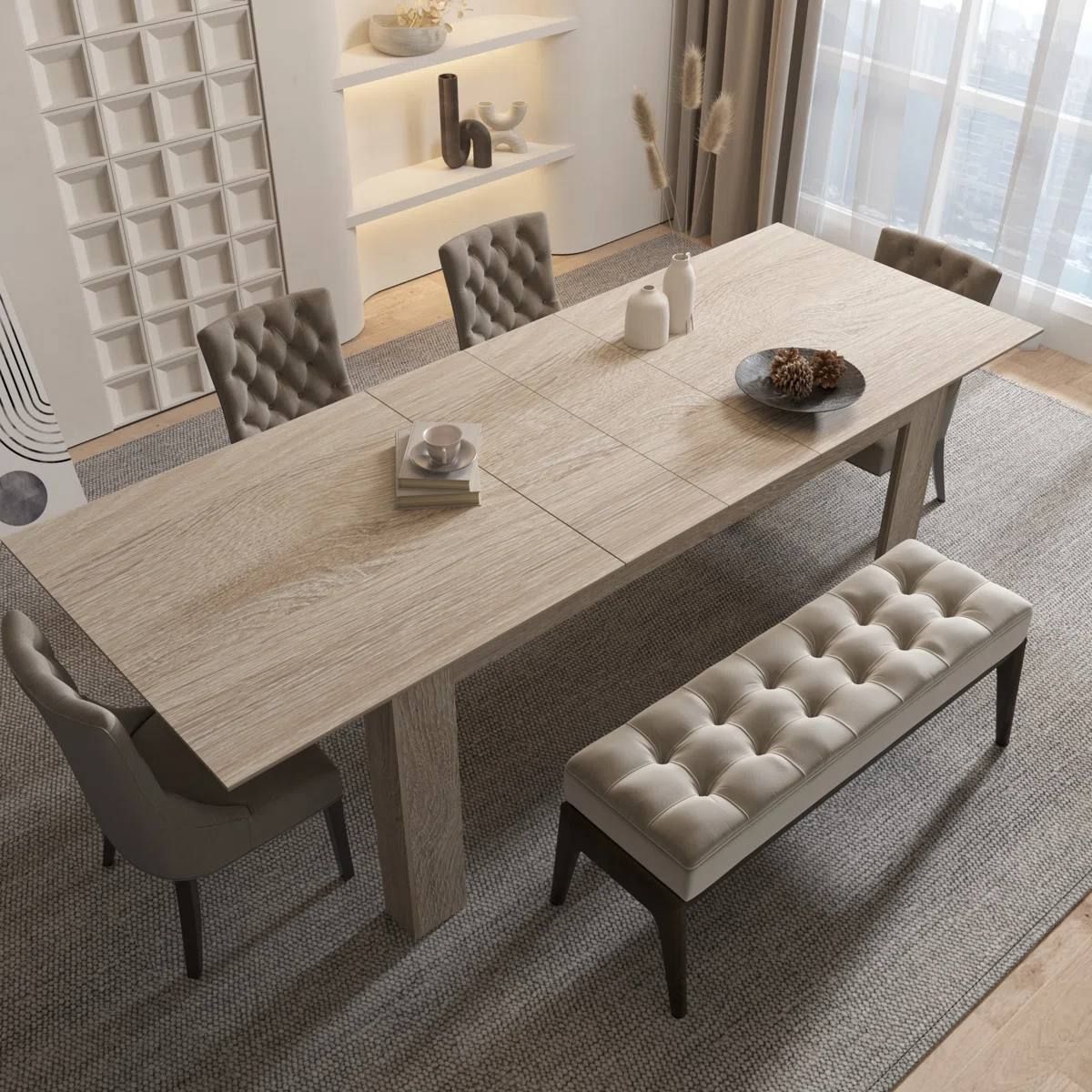Gimora Extendable Dining Table – Light Wood (HKDM012OA) 3