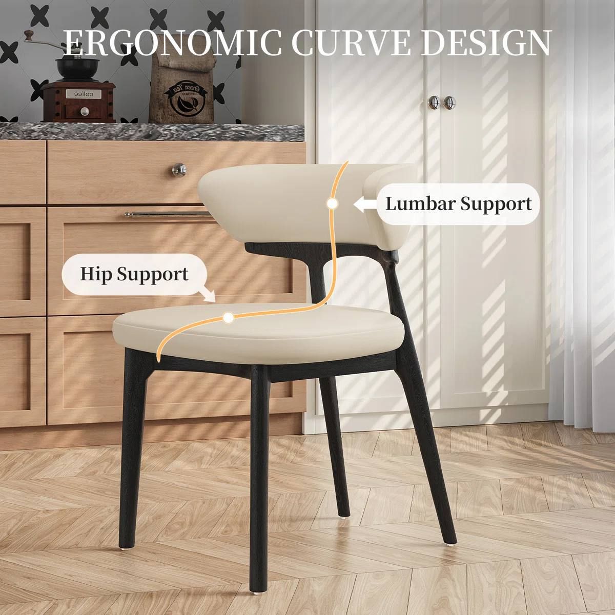 Modern Fully Assembled Dining Chairs Set of 2 4