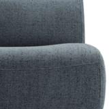 Designer Bouclé Swivel Chair | Steel Blue | Nita 33” | New in Box 4