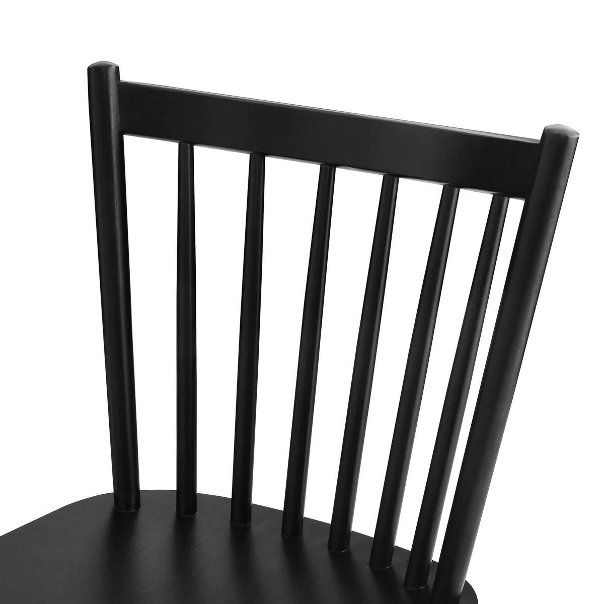 Solid Wood Windsor Dining Chairs – Set of 4 – Black 8