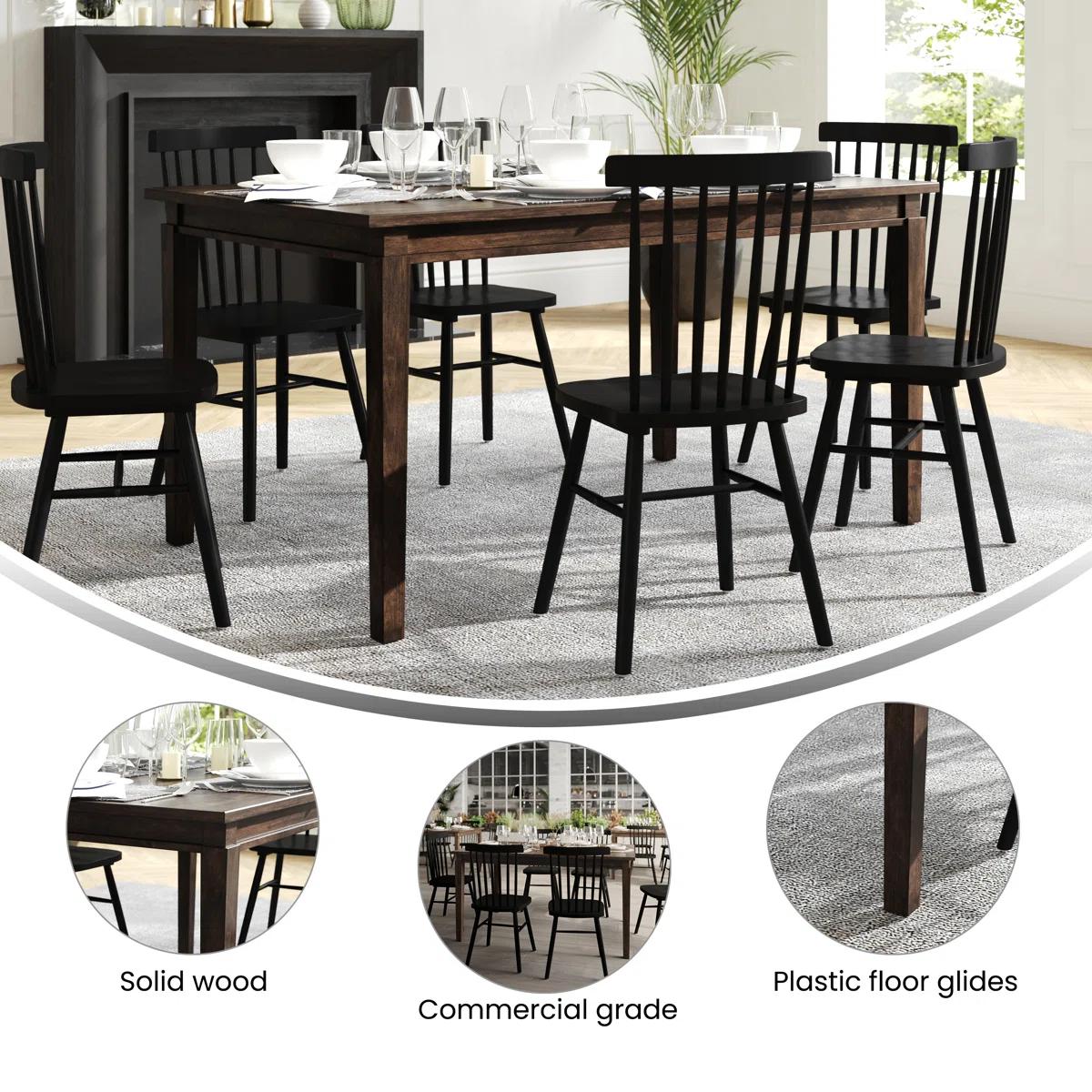 Ballarat Commercial Grade Heavy Duty Solid Wood Dining Table – Dark Brown – NEW IN BOX 4