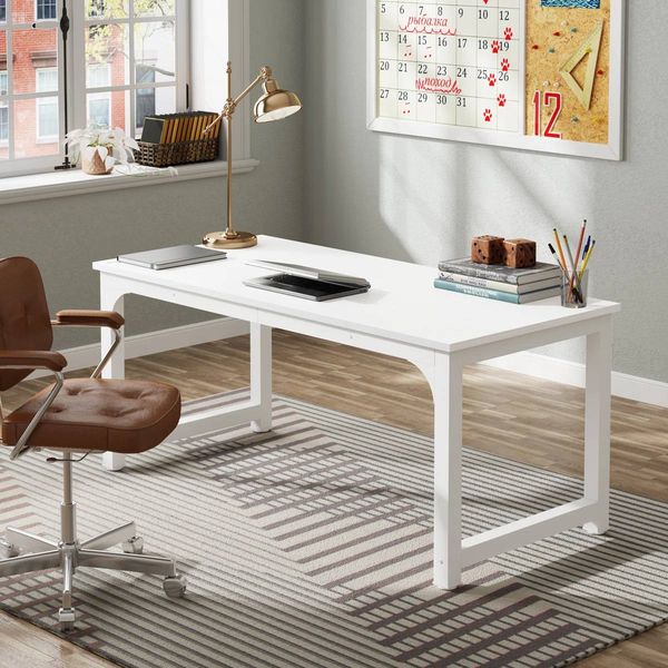 Waltman Modern White Desk | 62.99” Wide | XH-DESK0157-WF | Brand New (open box) 