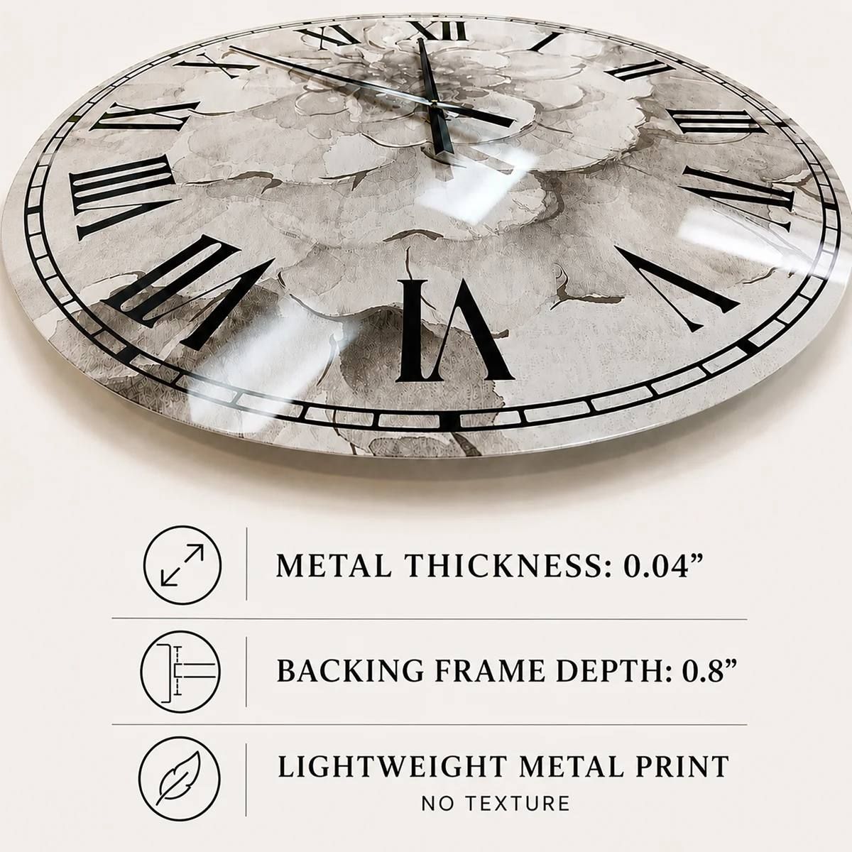 Cosmic Fractal Flowers In Light Blue – Fractals Wall Clock – Medium – CLM84250-C23 3