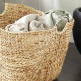 Milnor Seagrass Handmade Woven Storage Basket – Brown/Silver | Brand New 8