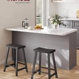VASAGLE Bar Stools Set of 2 ULBC074B56 – Industrial Bar Chairs with Footrest NEW 1